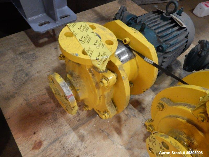 Used HMD Kontro Centrifugal Pump, Model GTA, Size 1X1X5, 316 Stainless Steel. Rated 200 gallons per minute at 60’ head at 3500 rpm, maximum design pressure 275 psi. Driven by a 3hp, 3/60/230/460 volt...