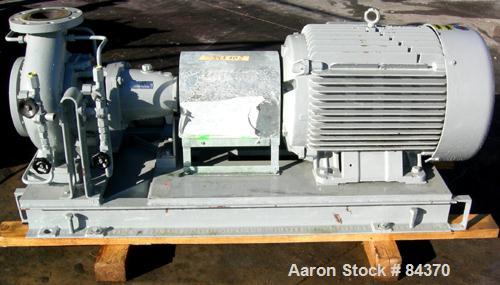 Unused-UNUSED: KSB centrifugal pump, model HPK-E4 100-200, 316 stainless steel. 5" inlet, 4" outlet. Rated approximately 1052 gallons per minute with 192 feet of head. Driven by a 75 hp, 3/60/460 vol...
