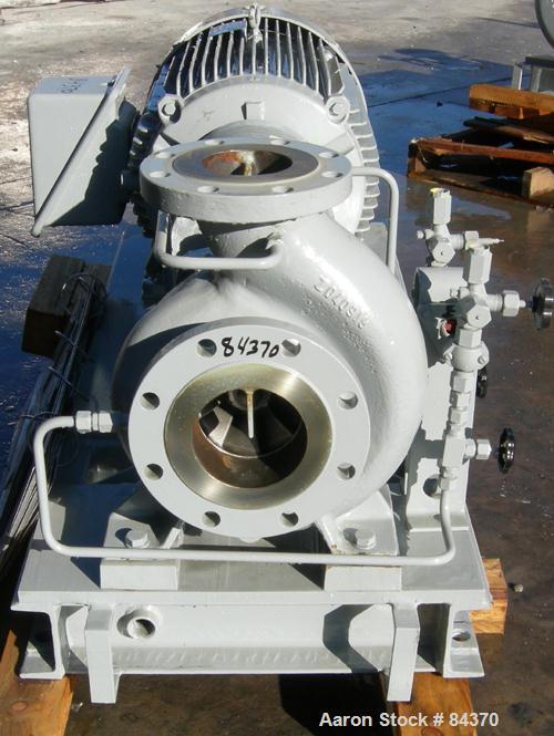Unused-UNUSED: KSB centrifugal pump, model HPK-E4 100-200, 316 stainless steel. 5" inlet, 4" outlet. Rated approximately 1052 gallons per minute with 192 feet of head. Driven by a 75 hp, 3/60/460 vol...