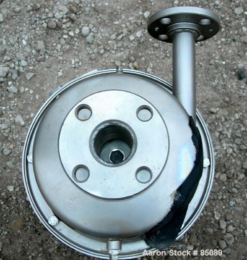 Used R. S. Corcoran Centrifugal Pump, Model 4000D, 316 Stainless Steel. 1-1/2" inlet, 1" outlet. Approximate capacity 56 gallons per minute at 246' head. 8" diameter impeller. Direct driven by a 10 H...