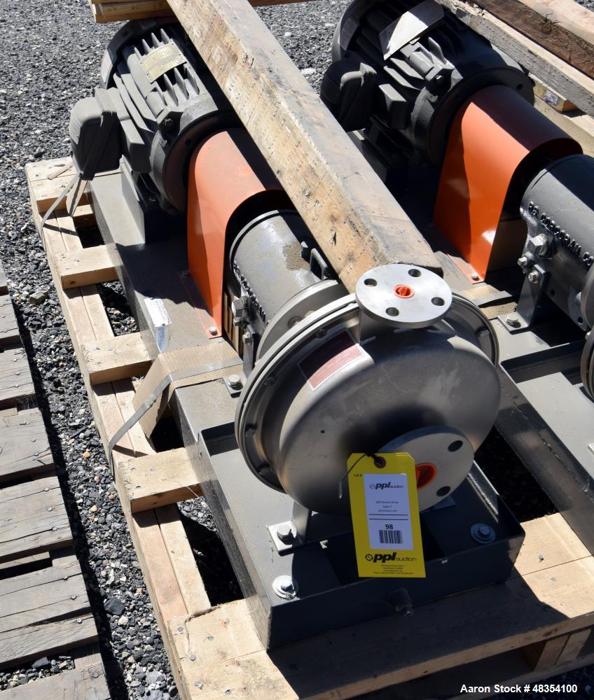Unused- R.S. Corcoran Centrifugal Pump, Model 5000F, 316 Stainless Steel. Rated 30 GPM at TDH 50'. 2" Inlet, 1" outlet. Driven by a 5hp XP motor. Serial# 3951, built 2007.