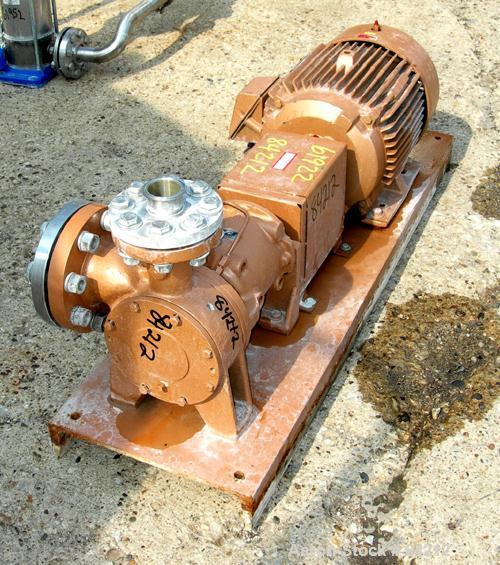 Used Roth Regenerative Turbine Pump, Model 6TCP2261SA, 316 Stainless Steel. 3" Inlet, 2" outlet. Approximate capacity 45 gallons per minute, 409' head. Designed for continuous high pressure pumping o...