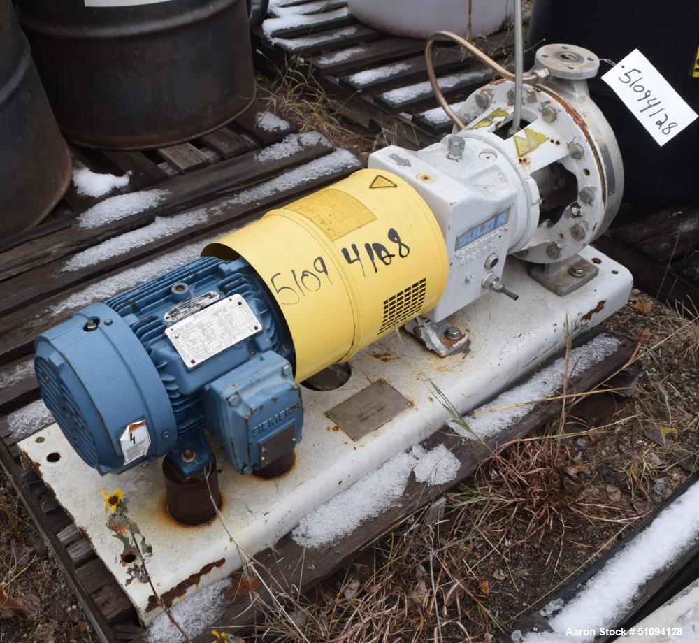 Used Sulzer CPT Chemical Centrifugal Pump, Model CPT22-1-LF