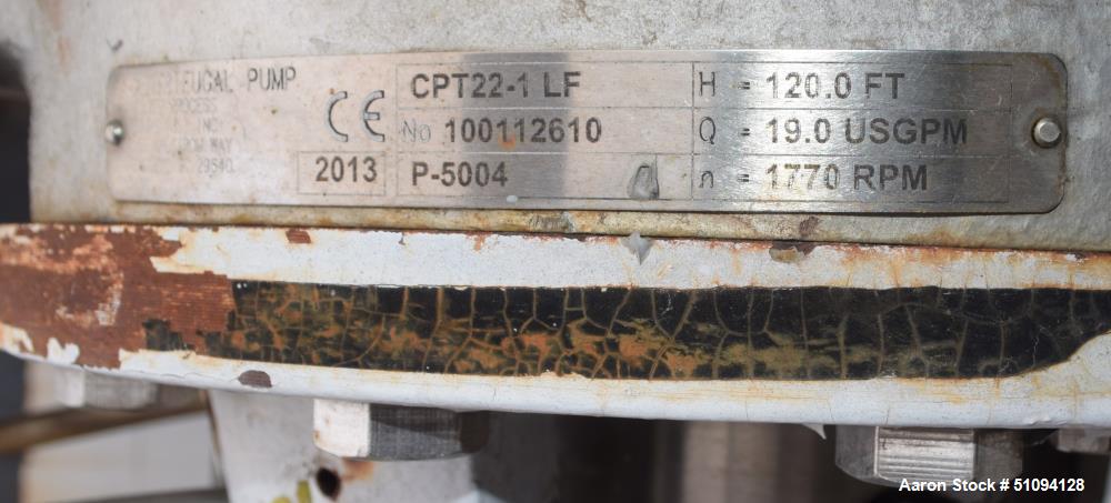 Used Sulzer CPT Chemical Centrifugal Pump, Model CPT22-1-LF