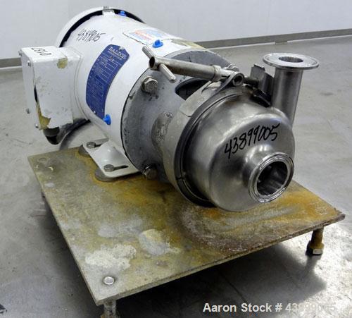 Used L.C. Thomsen & Sons Centrifugal Pump, Model 404TS1, 316 Stainless Steel. Approximately 15 gallons per minute at 15’ head.  1-1/2” Tri-clamp inlet, 1” tri-clamp outlet, approximately 4” diameter ...