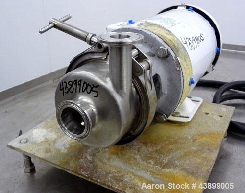 Used L.C. Thomsen & Sons Centrifugal Pump, Model 404TS1, 316 Stainless Steel. Approximately 15 gallons per minute at 15’ head.  1-1/2” Tri-clamp inlet, 1” tri-clamp outlet, approximately 4” diameter ...