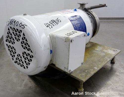 Used L.C. Thomsen & Sons Centrifugal Pump, Model 404TS1, 316 Stainless Steel. Approximately 15 gallons per minute at 15’ head.  1-1/2” Tri-clamp inlet, 1” tri-clamp outlet, approximately 4” diameter ...