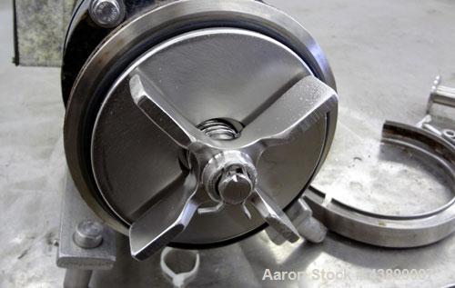 Used L.C. Thomsen & Sons Centrifugal Pump, Model 56321-KA, 316 Stainless Steel.  Approximately 15 gallons per minute at 15’ head.  1-1/2” Tri-clamp inlet, 1” tri-clamp outlet, approximately 5” diamet...