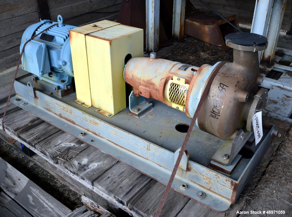 Unused- Toyo Centrifugal Pump, Model DEH-72-80-PF4-CD4-D#, Stainless Steel. Rated 200 gallons per minute at 126’ head at 1660 rpm. 4” Inlet, 3” outlet, impeller diameter 11.1”, maximum solid size 1.2...