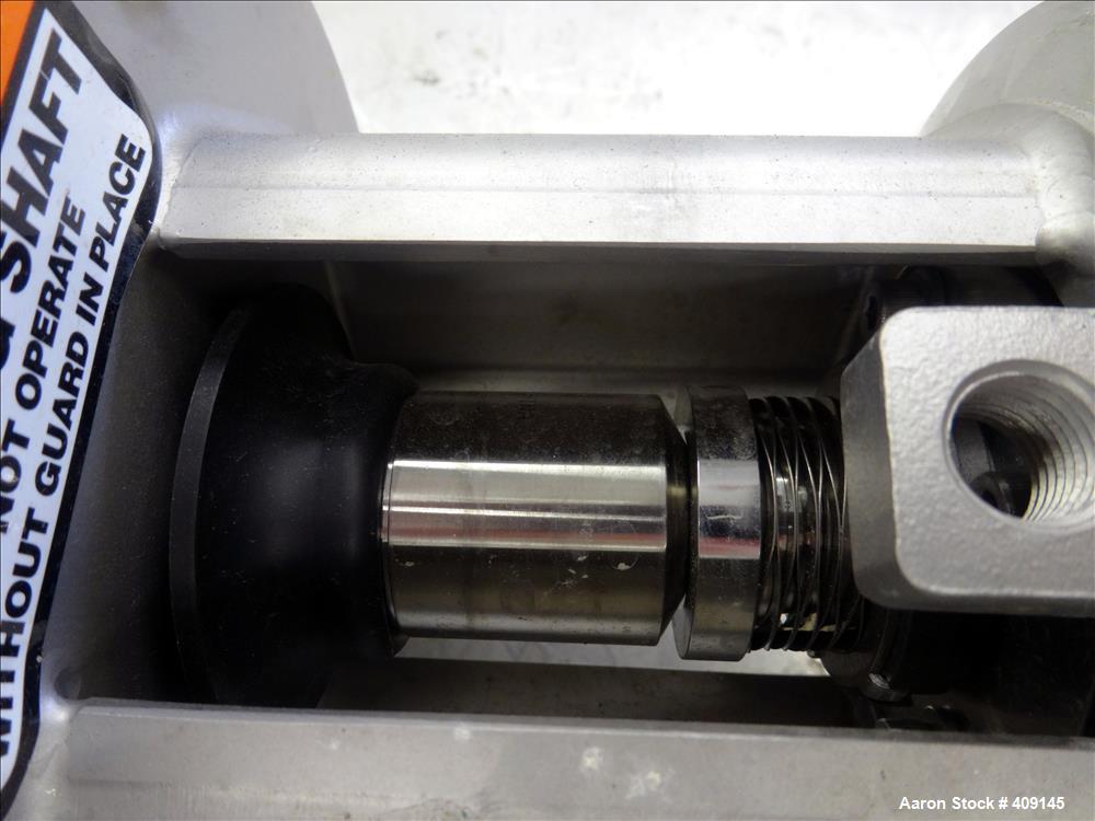 Used Top-Flo Centrifugal Pump, Model C114-56C, 316 Stainless Steel. Approximate 40 gallons per minute at 40' head. 2" Tri-clamp inlet, 1-1/2" tri-clamp outlet. Driven by a 1-1/2hp, 3/60/208-230/460 v...