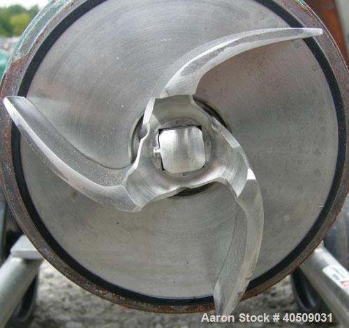 Used Tri-Clover Centrifugal Pump, model C216MD21T-S, 316 stainless steel. 2" tri-clamp inlet, 1 1/2" tri-clamp outlet. Approximate capacity 160 gallons per minute at 110' head. Approximate 5'' diamet...