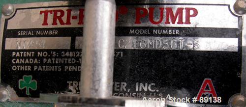 Used Tri-Clover Centrifugal Pump, Model C216MD56T-S, 316 Stainless Steel.