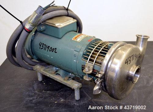 Used Stainless Steel Tri Clover Centrifugal Pump, Model C216MDG56T-S-KX