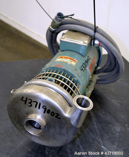 Used Stainless Steel Tri Clover Centrifugal Pump, Model C216MDG56T-S-KX