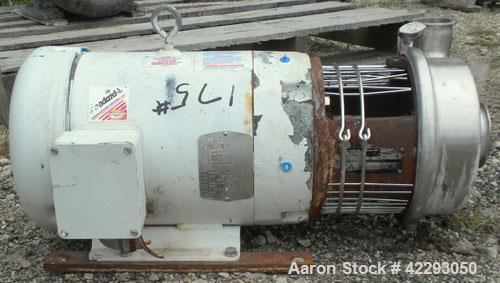 Used Stainless Steel Tri-Clover Centrifugal Pump, Model C218MD18-TS