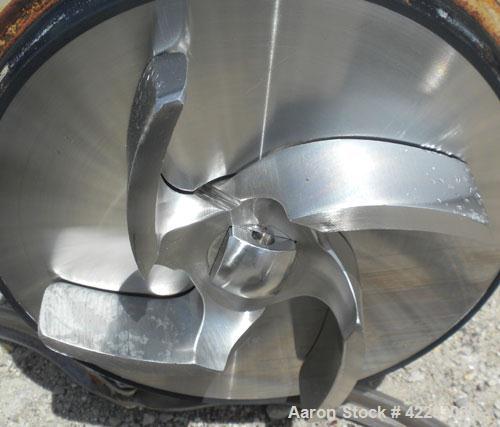 Used Tri-CloverCentrifugalPump, Model C218MD18T-S,316 stainless steel.2" Tri-clamp inlet, 1-1/2" tri-clamp outlet. 6-1/2" Diameter impeller. Approximate capacity 180 gallons per minute at 40' head. D...