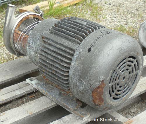 Used Stainless Steel Tri-Clover Centrifugal Pump, Model C218MD25T-S