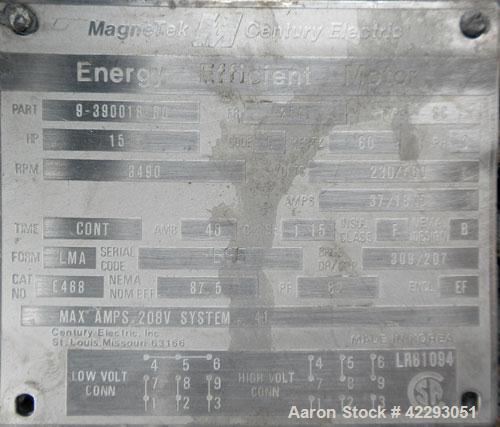 Used Stainless Steel Tri-Clover Centrifugal Pump, Model C218MD25T-S