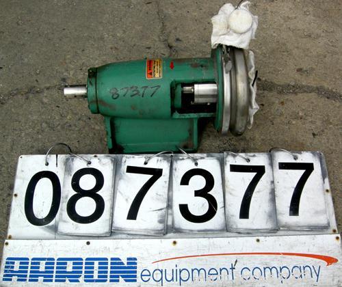 Used Tri-Clover Centrifugal Pump, Model SP218MH-S, 316 Stainless Steel. Rated approximately 160 gallons per minute at 300' head, 8" diameter impeller. 2" tri-clamp inlet, 1-1/2" tri-clamp outlet. Req...