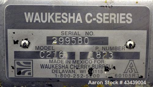 Used Stainless Steel Waukesha C Series Centrifugal Pump, Model C216