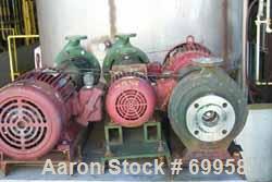Used Worthington Centrifugal Pump, Model D1011. Size 3" inlet x1-1/2" outlet x 10" diameter impeller, 316 stainless steel. Rated 275 psi at 100 deg F. Direct connected to a 25 hp, 3/60/230/460 volt, ...