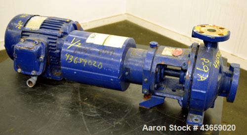 Used Worthington Centrifugal Pump, Model D1012, Size 1.5 X 1 X 6, 316 Stainless steel. Rated approximate 150 gallons per minute at 60’ head at 275 psi at 100 degrees F. 1.5” Inlet, 1” outlet, 6.30” d...