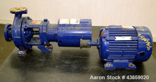 Used Worthington Centrifugal Pump, Model D1012, Size 1.5 X 1 X 6, 316 Stainless steel. Rated approximate 150 gallons per minute at 60’ head at 275 psi at 100 degrees F. 1.5” Inlet, 1” outlet, 6.30” d...