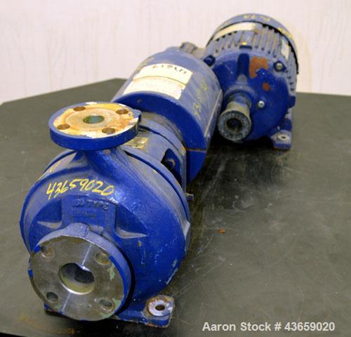 Used Worthington Centrifugal Pump, Model D1012, Size 1.5 X 1 X 6, 316 Stainless steel. Rated approximate 150 gallons per minute at 60’ head at 275 psi at 100 degrees F. 1.5” Inlet, 1” outlet, 6.30” d...