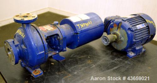 Used Worthington Centrifugal Pump, Model D1012, Size 1.5 X 1 X 6, 316 Stainless steel. Rated approximate 40 gallons per minute at 100’ head at 275 psi at 100 degrees F. 1.5” Inlet, 1” outlet, 4.80” d...