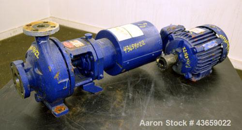 Used Worthington Centrifugal Pump, Model D1012, Size 1.5 X 1 X 6, 316 Stainless steel. Rated approximate 50 gallons per minute at 40’ head at 275 psi at 100 degrees F. 1.5” Inlet, 1” outlet, 5.20” di...