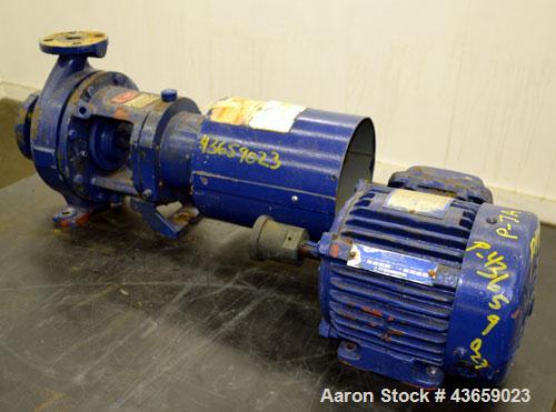 Used Worthington Centrifugal Pump, Model D1012, Size 1.5 X 1 X 6, 316 Stainless steel. Rated approximate 20 gallons per minute at 20’ head at 275 psi at 100 degrees F. 1.5” Inlet, 1” outlet, 4.60” di...