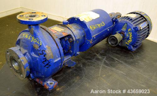Used Worthington Centrifugal Pump, Model D1012, Size 1.5 X 1 X 6, 316 Stainless steel. Rated approximate 20 gallons per minute at 20’ head at 275 psi at 100 degrees F. 1.5” Inlet, 1” outlet, 4.60” di...