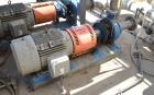 Used Summit Centrifugal Pump, Model 2196MTO, Size 4X6-10, Stainless Steel. Rated 150 psi. 6” Inlet, 4” outlet. Driven by a 25hp, 3/60/230/460 volt, 3525 rpm motor. Base mounted. Serial# 01113122.