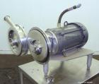 Used Alfa Laval Centrifugal Pump, Model LKH40-M235D2EN21AAN, 316 Stainless Steel.  Rated approximately 40 gallons per minute at 180’ head.  3” Inlet, 2” outlet, approximately 5-1/2” diameter impeller...