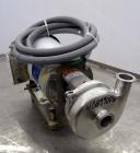 Used Ampco Centrifugal Pump, Model C114MD14T-S, 316 Stainless Steel. Approximately 15 gallons per minute.  1-1/2