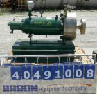 Used Stainless Steel Crane Chempump Sealess Canned Motor Centrifugal Pump, model GVHT-20K-12H-15S
