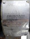 Used Fristam Sanitary Centrifugal Pump, Model FPX3521-145, 316 Stainless Steel. 2-1/2” Tri-clamp inlet, 2” tri-clamp outlet. Approximate capacity 100 gallons per minute at 45 psi at 30' head. Driven ...