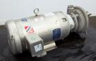 Used Fristam Sanitary Liquid Ring Centrifugal Pump, Model FZX2200, 316 Stainless Steel. Approximate maximum capacity 100 gallons per minute at 80’ head. 2” Tri-clamp Inlet/outlet. Approximate 8” diam...