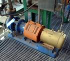 Used Goulds Centrifugal Pump, Model 3196, Size 3X4-8G, 316 Stainless Steel. Rated approximately 63 gallons per minute at 58' head at 1800 rpm, 275 psi. 4” Inlet, 3” outlet, 8.375” diameter impeller, ...