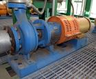 Used Goulds Centrifugal Pump, Model 3196, Size 3X4-8G, 316 Stainless Steel. Rated approximately 63 gallons per minute at 58' head at 1800 rpm, 275 psi. 4” Inlet, 3” outlet, 8.375” diameter impeller, ...