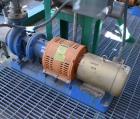 Used Goulds Centrifugal Pump, Model 3196, Size 3X4-8G, 316 Stainless Steel. Rated approximately 63 gallons per minute at 58' head at 1800 rpm, 275 psi. 4” Inlet, 3” outlet, 8.375” diameter impeller, ...