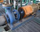 Used Goulds Centrifugal Pump, Model 3196, Size 3X4-8G, 316 Stainless Steel. Rated approximately 63 gallons per minute at 73' head at 1800 rpm, 275 psi. 4” Inlet, 3” outlet, 8.375” diameter impeller, ...