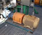 Used Goulds Centrifugal Pump, Model 3196, Size 3X4-8G, 316 Stainless Steel. Rated approximately 63 gallons per minute at 73' head at 1800 rpm, 275 psi. 4” Inlet, 3” outlet, 8.375” diameter impeller, ...
