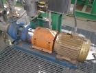 Used- Goulds Centrifugal Pump, Model 3196, Size 3X4-8G, 316 Stainless Steel. Rated approximately 63 gallons per minute at 73...