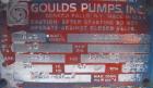 Used Goulds Centrifugal Pump, model 3196, size 1x2x10, 316 stainless steel. 2
