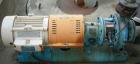 USED: Goulds centrifugal pump, model 3196. 3 x 4 x 10. DI/316 impeller. 10 hp motor, 3/60/460V, 1765 rpm. Mounted on base.