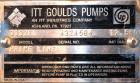 Used Stainless Steel Goulds Prime Line Self-Priming Centrifugal Pump, Model 3SS2EL