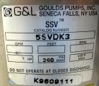 USED: Goulds vertical multi-stage centrifugal pump, model 5SVDK, 316 stainless steel construction. 2-1/2