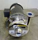 Used Goulds G&L Series Sanitary Centrifugal Pump, Model GSP, Size 1x1-1/2-5, 316 Stainless Steel. Approximately 25 gallons per minute at 25 head. 1-1/2