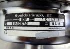 Used Goulds G&L Series Sanitary Centrifugal Pump, Model GSP, Size 1x1-1/2-5, 316 Stainless Steel. Approximately 25 gallons per minute at 25 head. 1-1/2